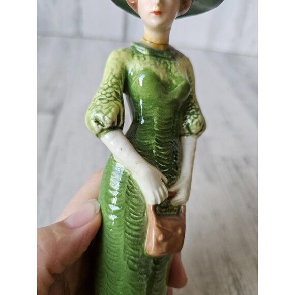 Goebel AS IS green lady Victorian 1628321 Germany figurine - Picture 7 of 9